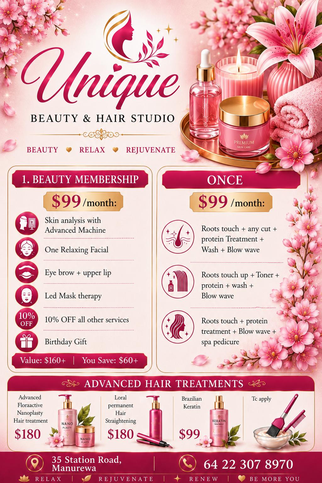 Waxing Deals - Unique Beauty & Hair Studio